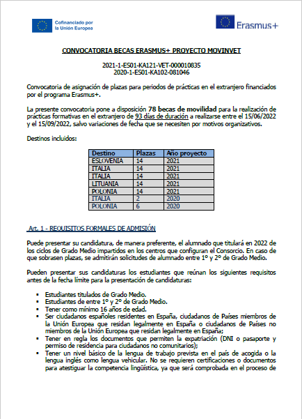 Carta Erasmus vista previa